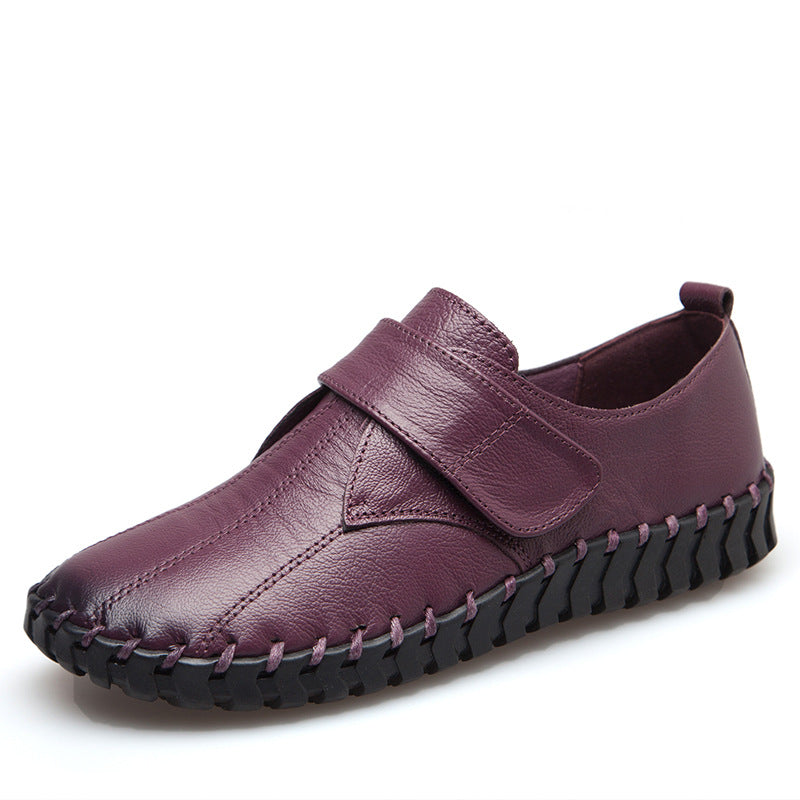 Genuine Leather Round Toe Ladies Loafers