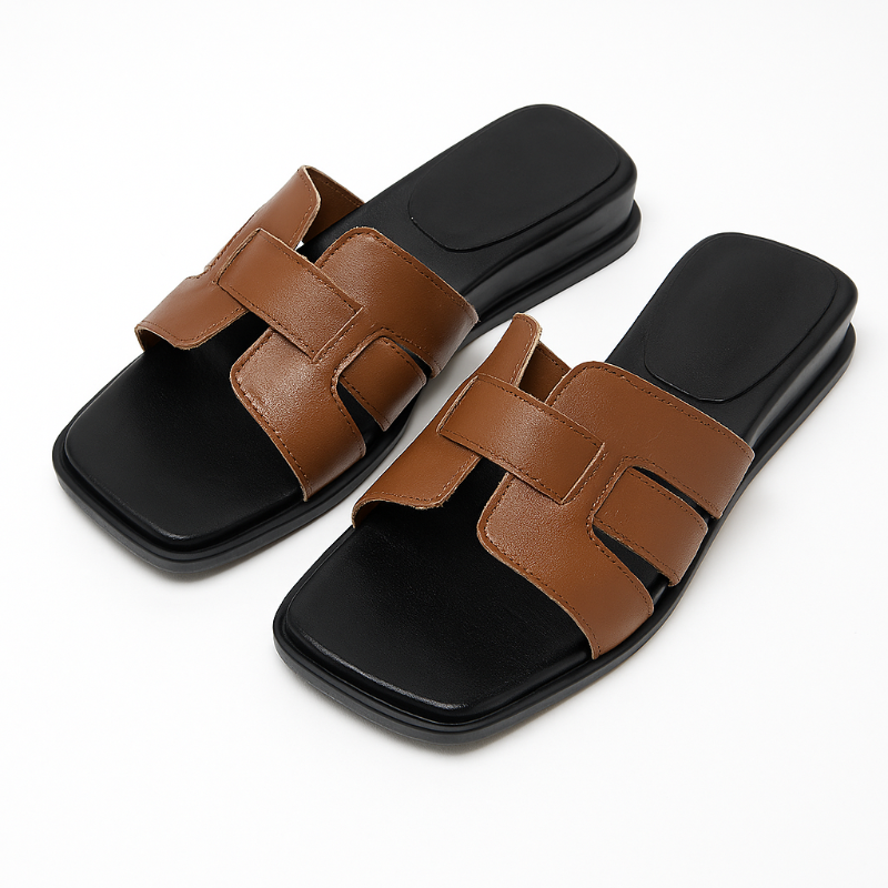 Fashionable French Style Square Toe Sandals