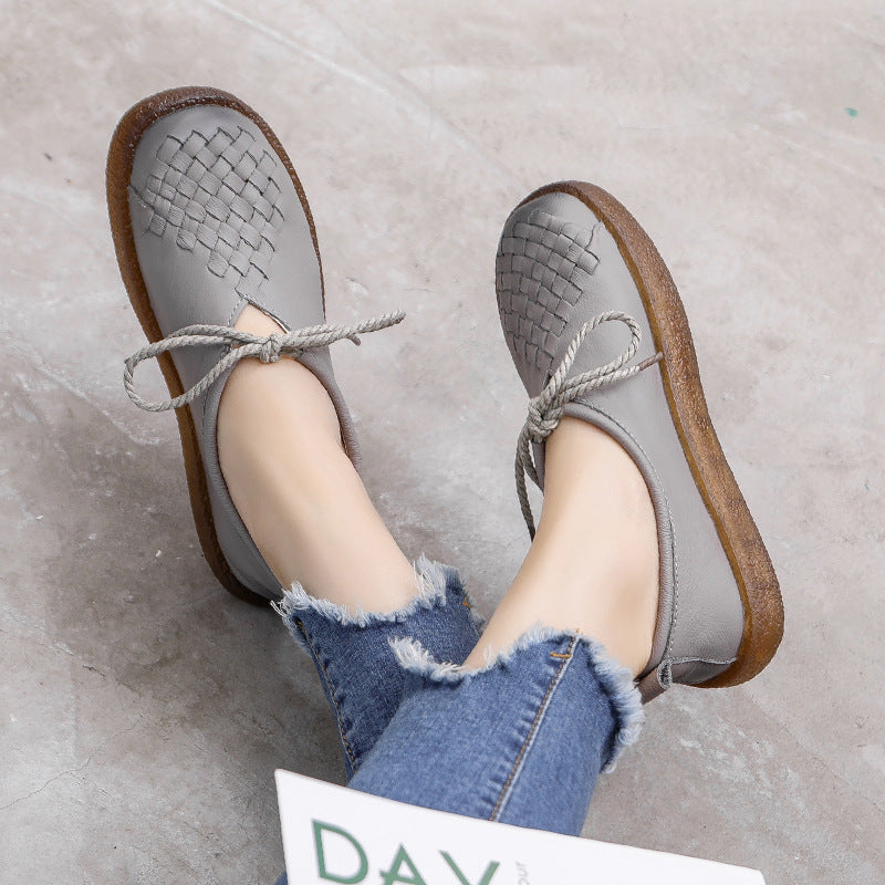 Genuine Leather Ethnic Flat Shoes for Women