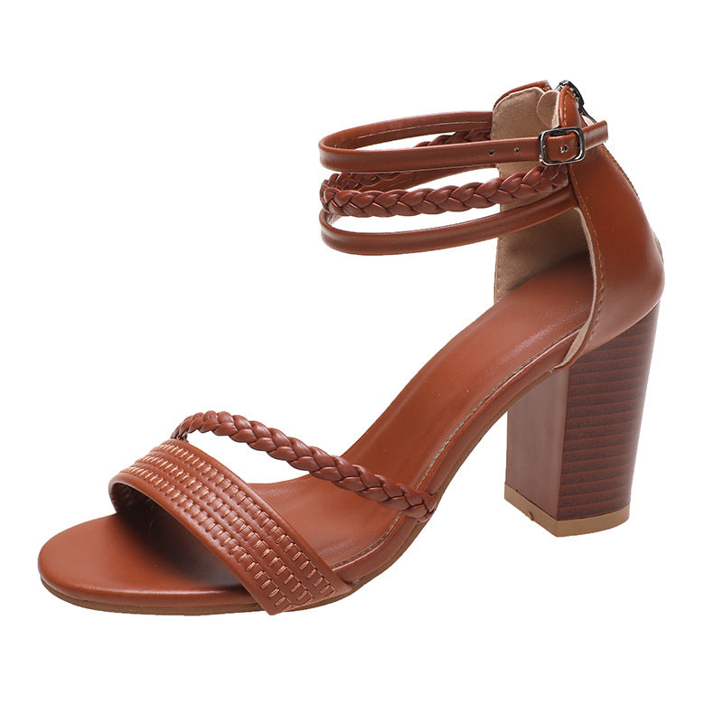 Elegant Block Heeled Sandals for Comfort