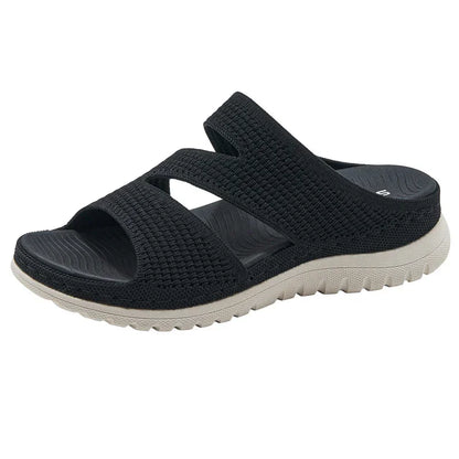 Soft Knit Slip-On Sandals with Bunion Protection & Ergonomic Arch Support