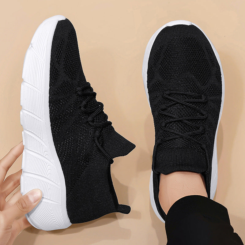 Mesh Lace-Up Decoration Platform Ortho Shoes