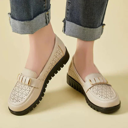 All-Day Comfort Perforated Slip-On Loafers for Women