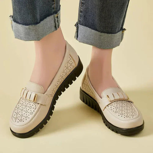 All-Day Comfort Perforated Slip-On Loafers for Women