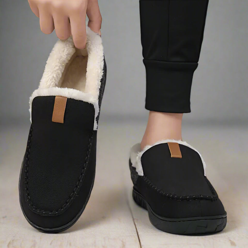 Orthopedic Slip-On Fleece-Lined Moccasins