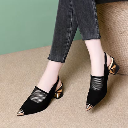 Fashion Pointed-Toe Block Heels