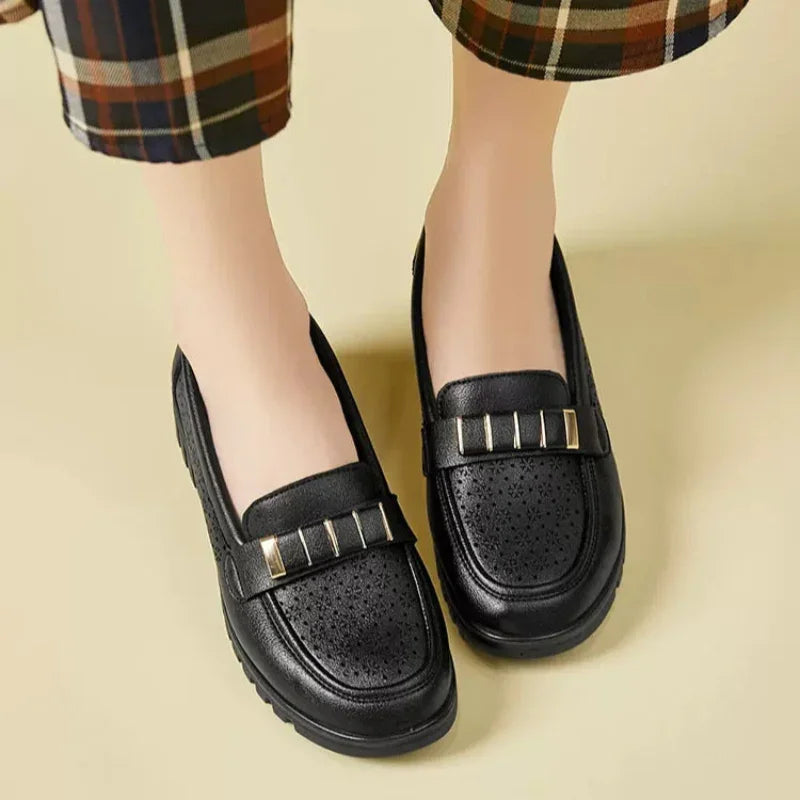 All-Day Comfort Perforated Slip-On Loafers for Women