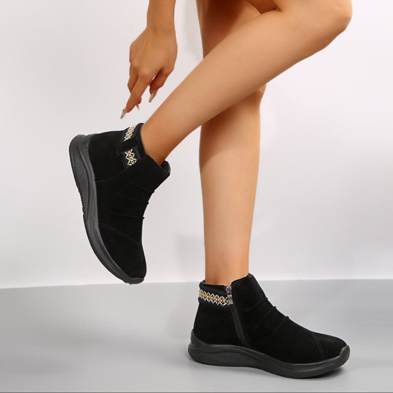 Women’s Casual Martin Boots with Side Zipper