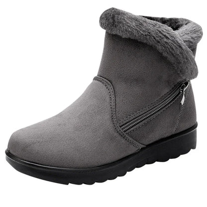 Cozy Comfort Woollen Boots with Side Zipper