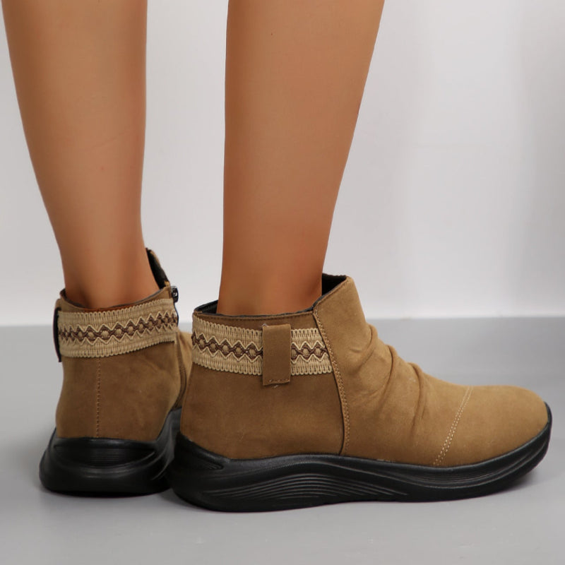 Women’s Casual Martin Boots with Side Zipper