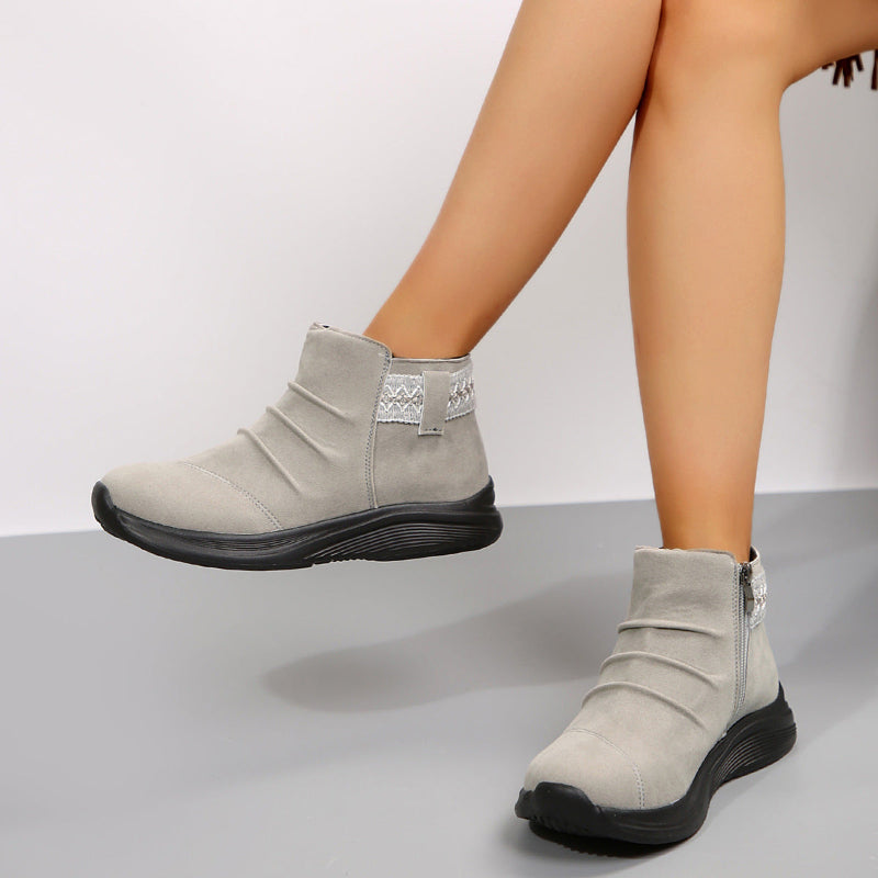 Women’s Casual Martin Boots with Side Zipper