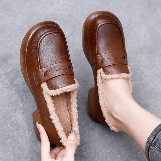 Soft-Fur Lined Loafers for Women