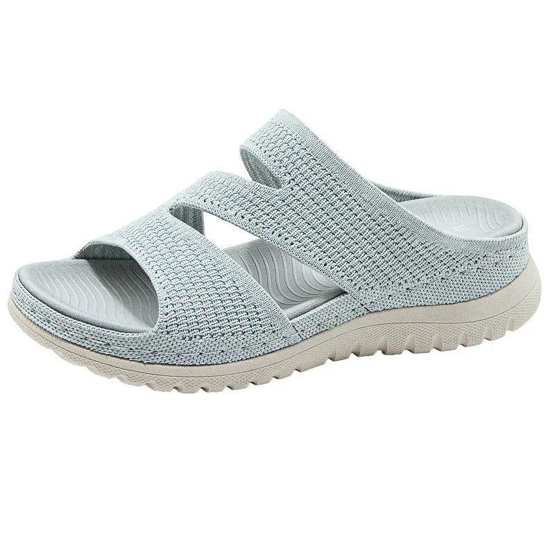 Soft Knit Slip-On Sandals with Bunion Protection & Ergonomic Arch Support