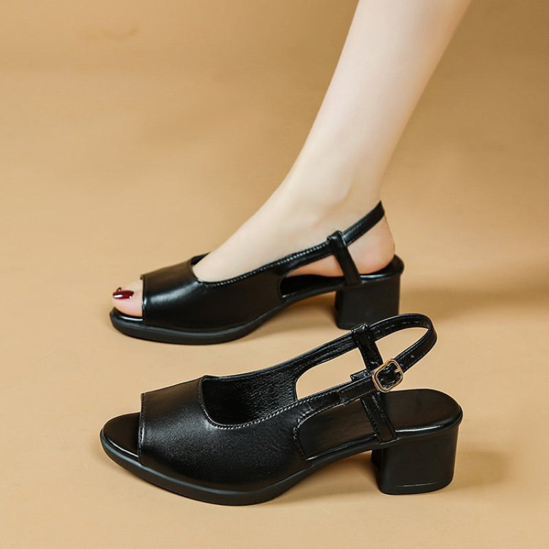 Medium Heel Comfort Slingback Sandals for Women