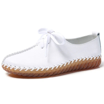 Wide Toe Box Leather Flats for All-Day Comfort