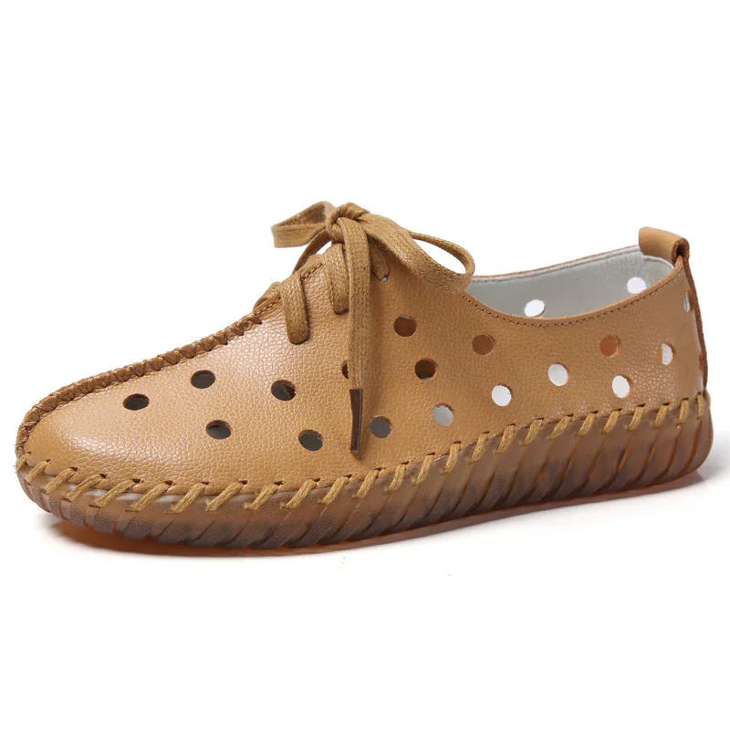 Wide Toe Box Leather Flats for All-Day Comfort