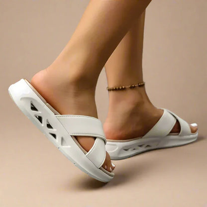 Celia Women's Wedge Slippers | Lightweight Synthetic, Casual Summer Style 4