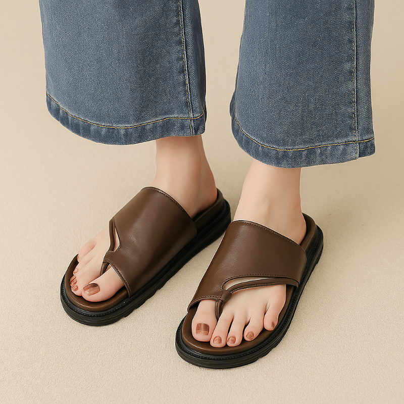 Retro Thick Bottom Slippers – Hide Bunions in Style &amp; Comfort