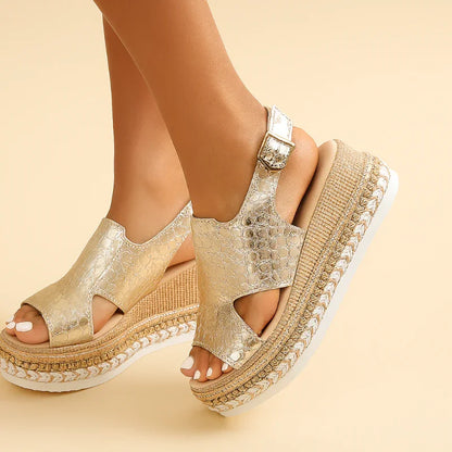 Orthopedic Chic Platform Sandals