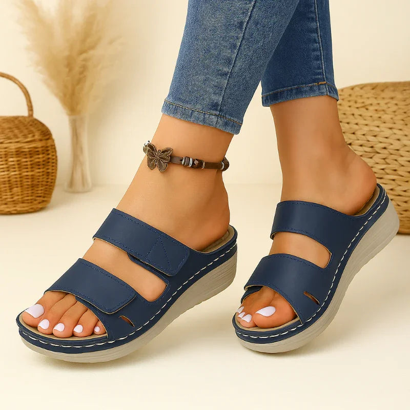 Comfortable Flip Flop Sandals with Adjustable Velcro Straps
