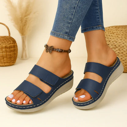 Comfortable Flip Flop Sandals with Adjustable Velcro Straps
