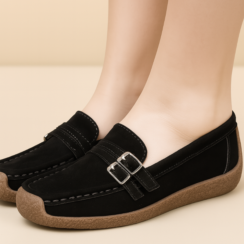 Casual Slip-On Leather Shoes for All-Day Comfort