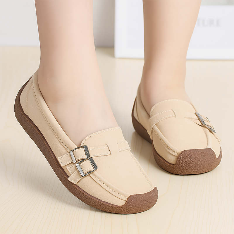 Casual Slip-On Leather Shoes for All-Day Comfort