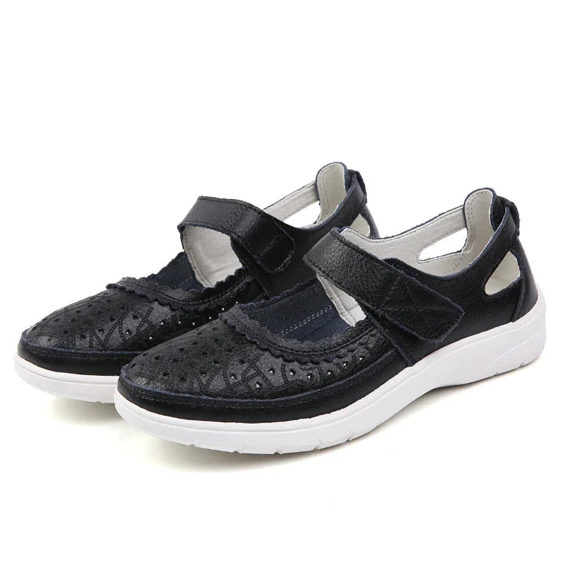 Arch Support Cowhide Casual Shoes for Women