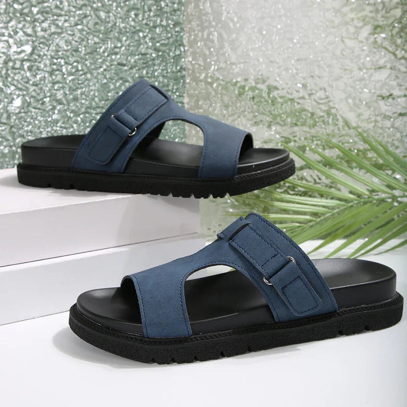 Comfortable Slide Sandals with Velcro Strap