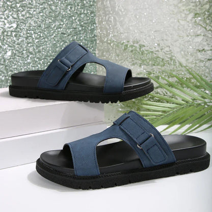 Comfortable Slide Sandals with Velcro Strap