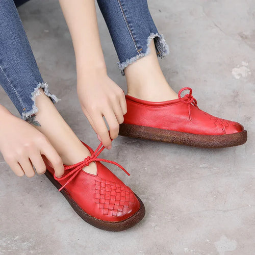Genuine Leather Ethnic Flat Shoes for Women