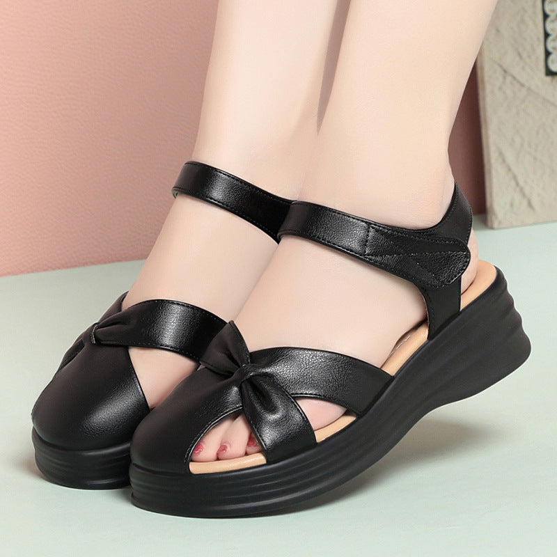 Low-Wedge Arch Support Sandals