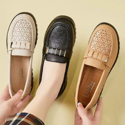 All-Day Comfort Perforated Slip-On Loafers for Women