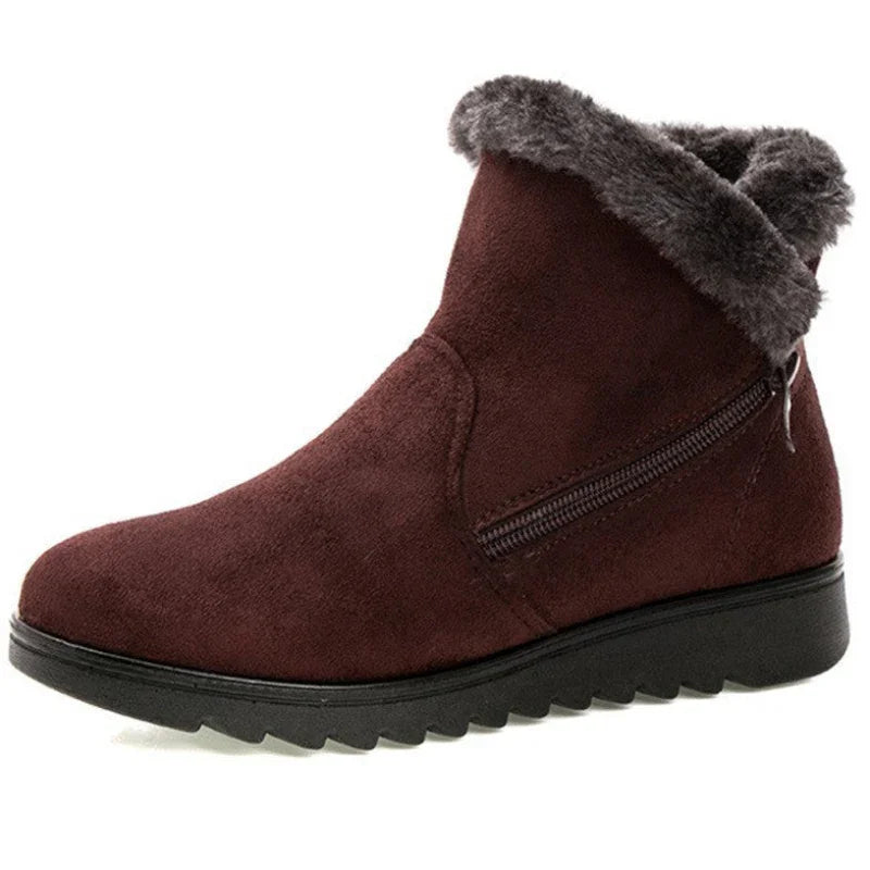Cozy Comfort Woollen Boots with Side Zipper