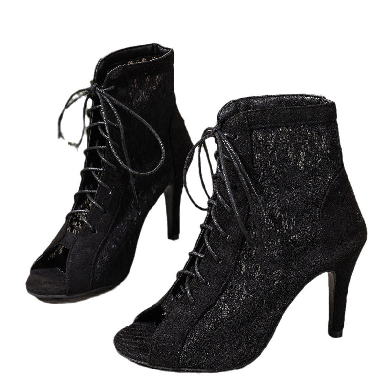 Supportive Lace-Up Heeled Bunion-Friendly Sandals