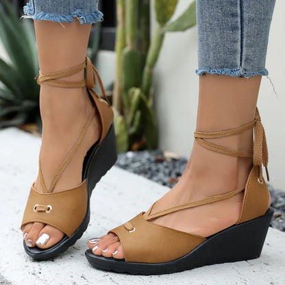 Fashionable Strappy Wedge Sandals for Women