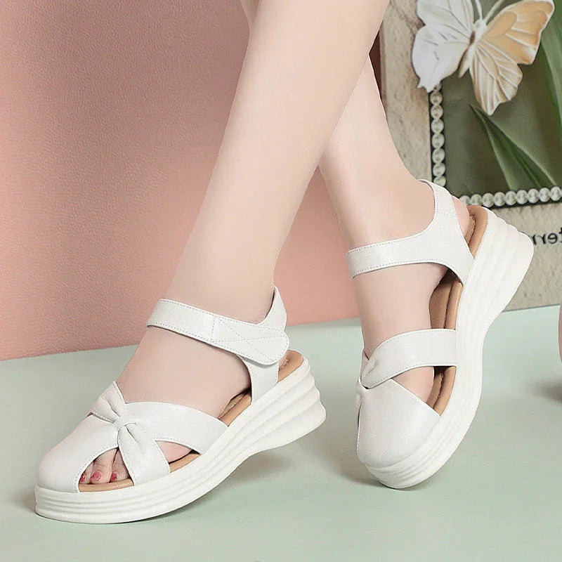 Low-Wedge Arch Support Sandals