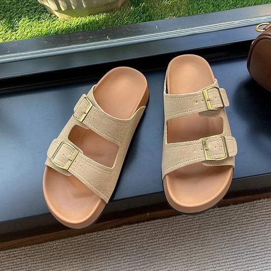 Flip Flops Open Toe Metal Buckle 3