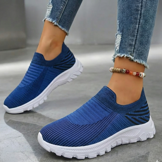 Breathable Mesh Round Toe Slip-Ons Shoes