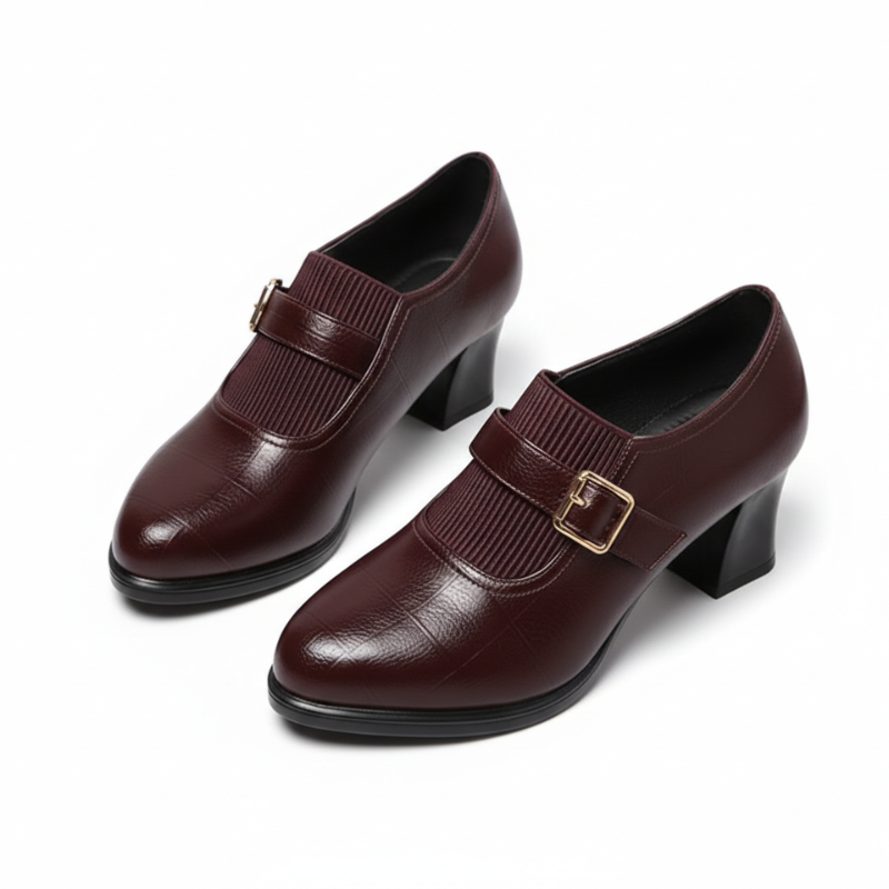 Women’s Elastic Band Block Heel Pumps