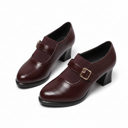 Women’s Elastic Band Block Heel Pumps