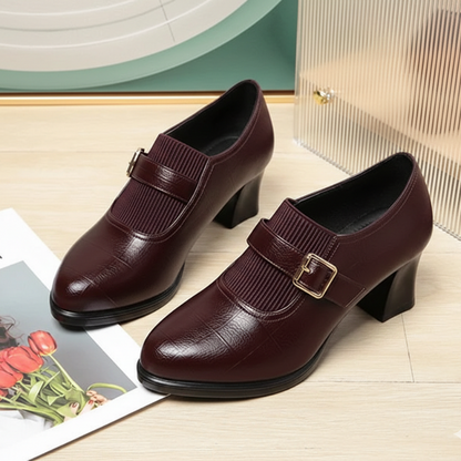 Women’s Elastic Band Block Heel Pumps