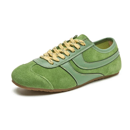 Gina Women's Sneakers | Genuine Leather, Retro Lace-Up Design 1
