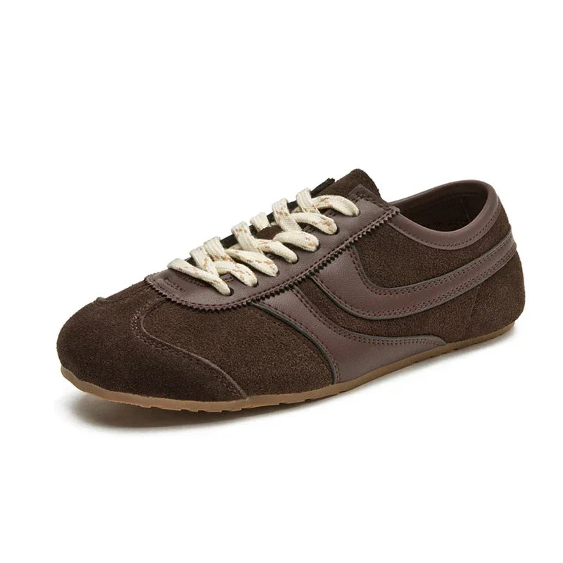 Gina Women's Sneakers | Genuine Leather, Retro Lace-Up Design 2