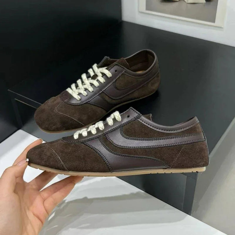 Gina Women's Sneakers | Genuine Leather, Retro Lace-Up Design 6