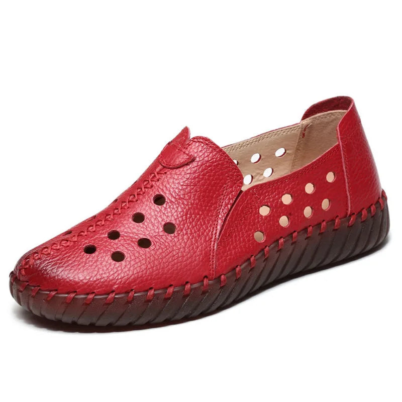 Lightweight Slip-On Flat Shoes with Shock Absorption Sole