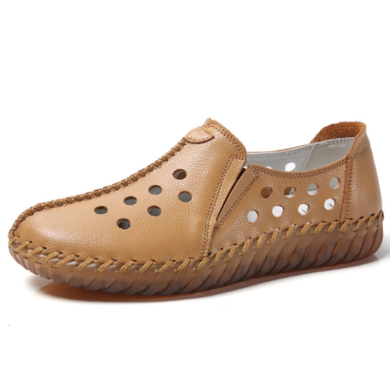 Lightweight Slip-On Flat Shoes with Shock Absorption Sole