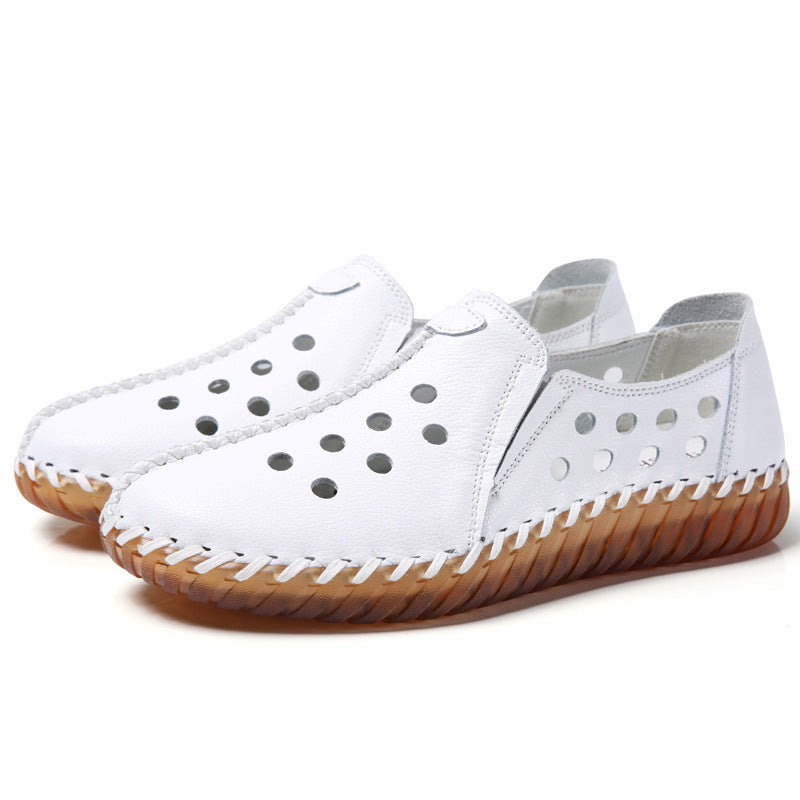 Lightweight Slip-On Flat Shoes with Shock Absorption Sole