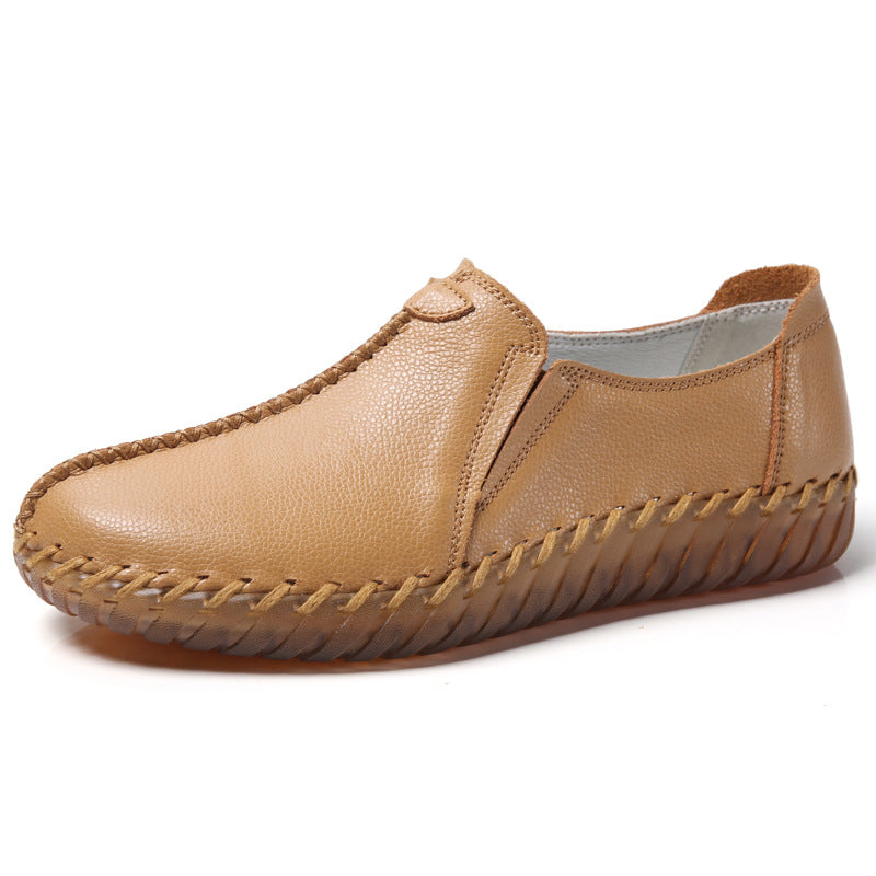 Lightweight Slip-On Flat Shoes with Shock Absorption Sole