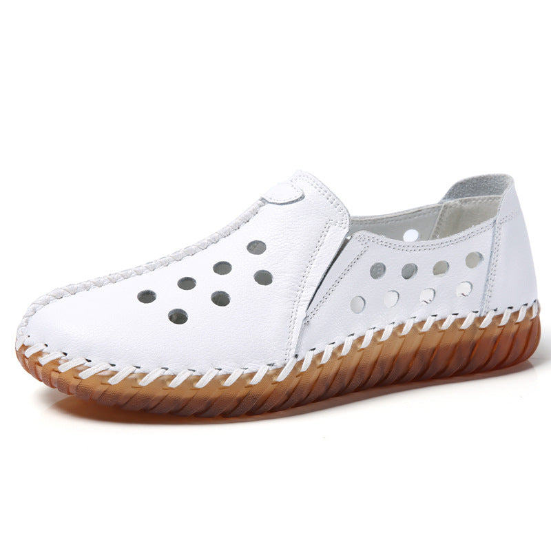 Lightweight Slip-On Flat Shoes with Shock Absorption Sole